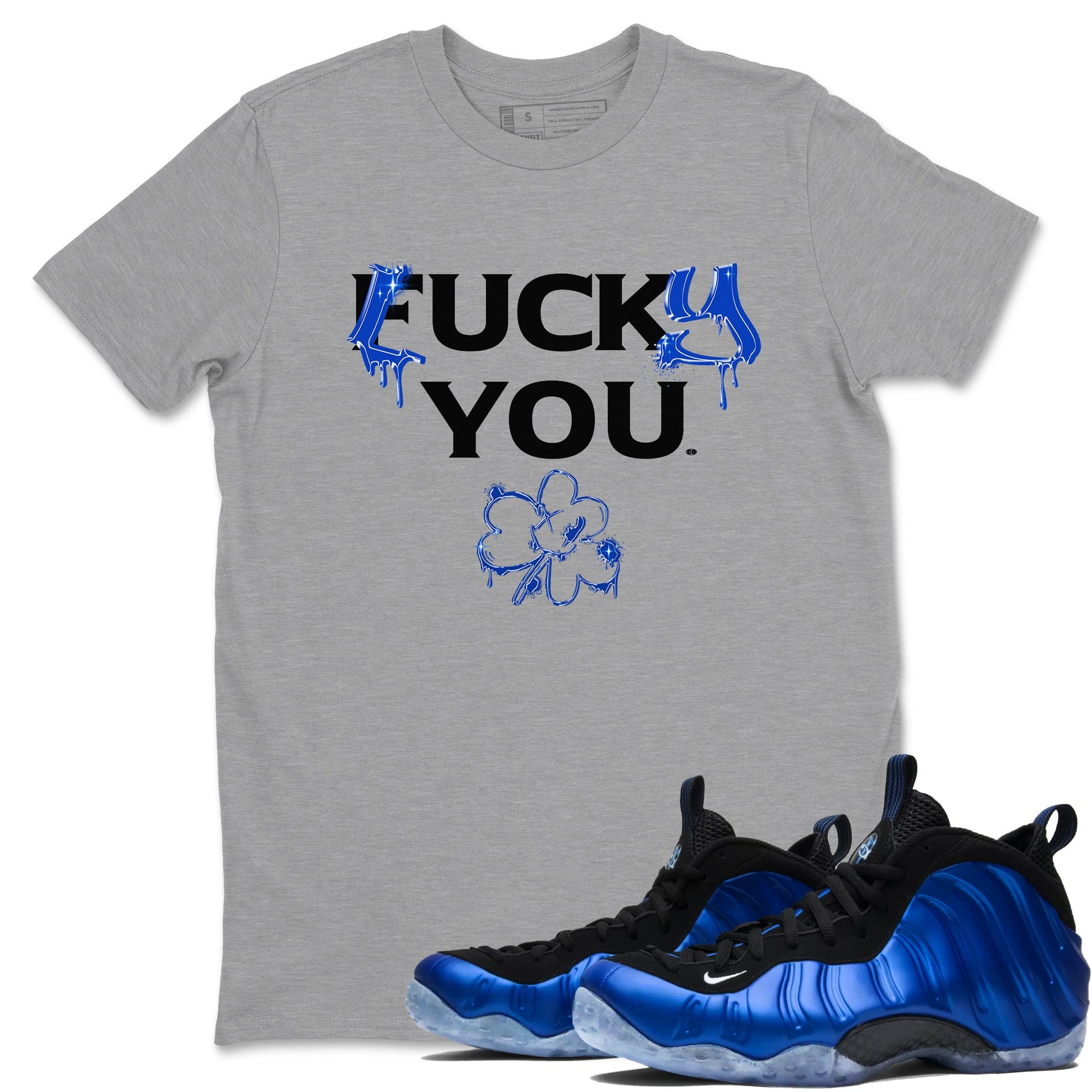 Foams One Royal shirts to match jordans Lucky You sneaker match tees Air Foamposite One Royal match shoes to clothes SNRT Sneaker Tees unisex cotton Heather Grey 1 shirts
