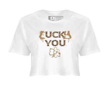 AF1 Ivory Snake shirt to match jordans Lucky You sneaker tees Air Force1 Ivory Snake SNRT Sneaker Release Tees White 2 crop length shirt