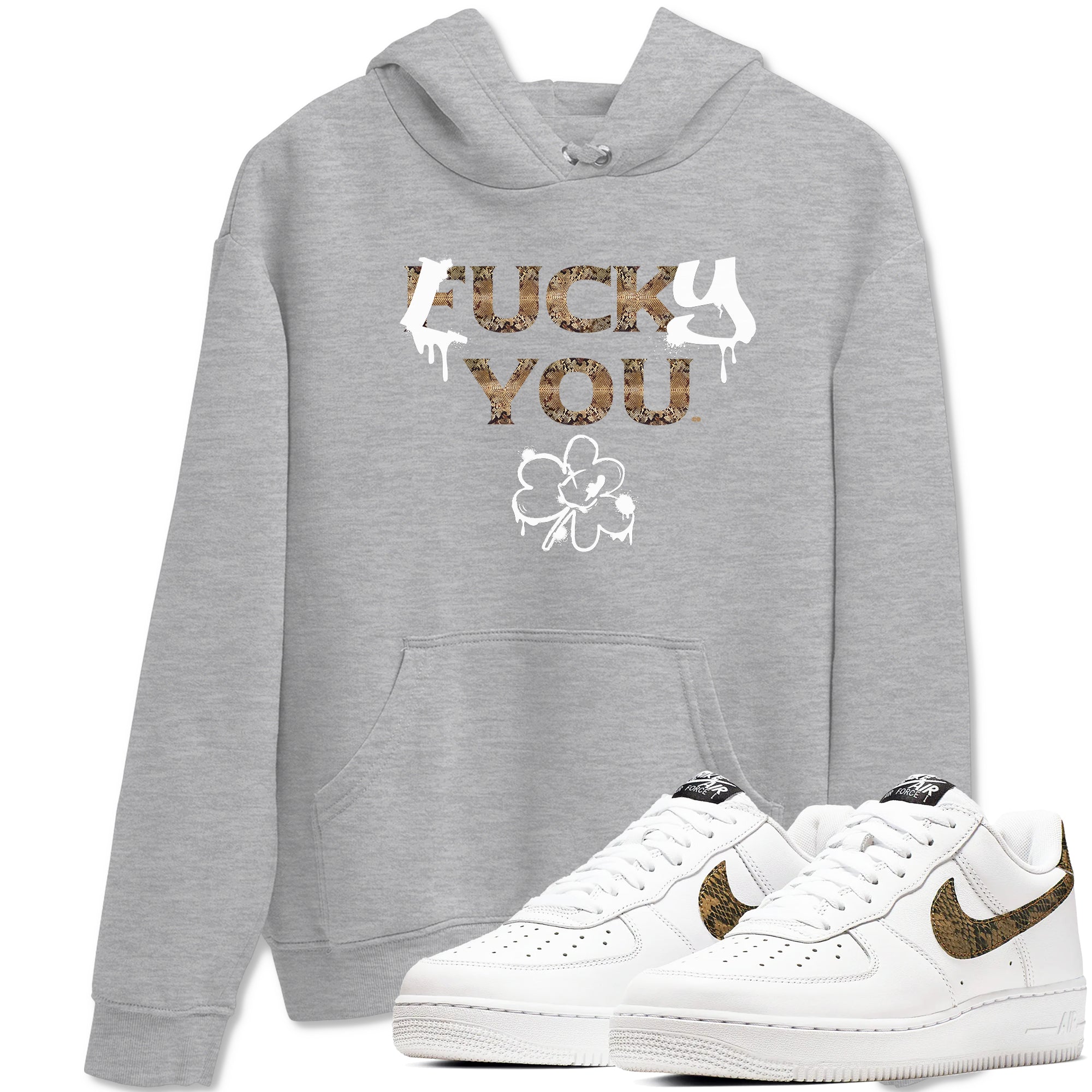 AF1 Ivory Snake shirt to match jordans Lucky You sneaker tees Air Force1 Ivory Snake SNRT Sneaker Release Tees unisex cotton Heather Grey 1 crew neck shirt