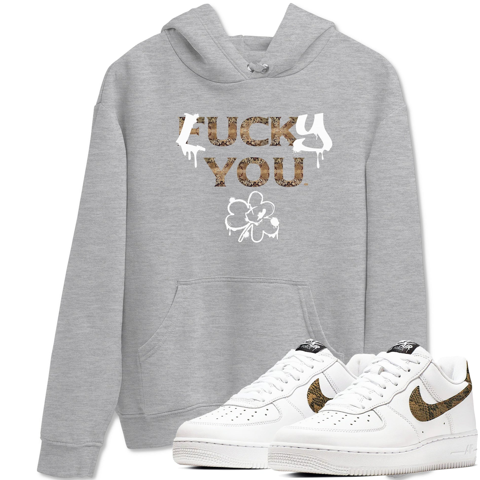 AF1 Ivory Snake shirt to match jordans Lucky You sneaker tees Air Force1 Ivory Snake SNRT Sneaker Release Tees unisex cotton Heather Grey 1 crew neck shirt