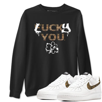 AF1 Ivory Snake shirt to match jordans Lucky You sneaker tees Air Force1 Ivory Snake SNRT Sneaker Release Tees unisex cotton Black 1 crew neck shirt