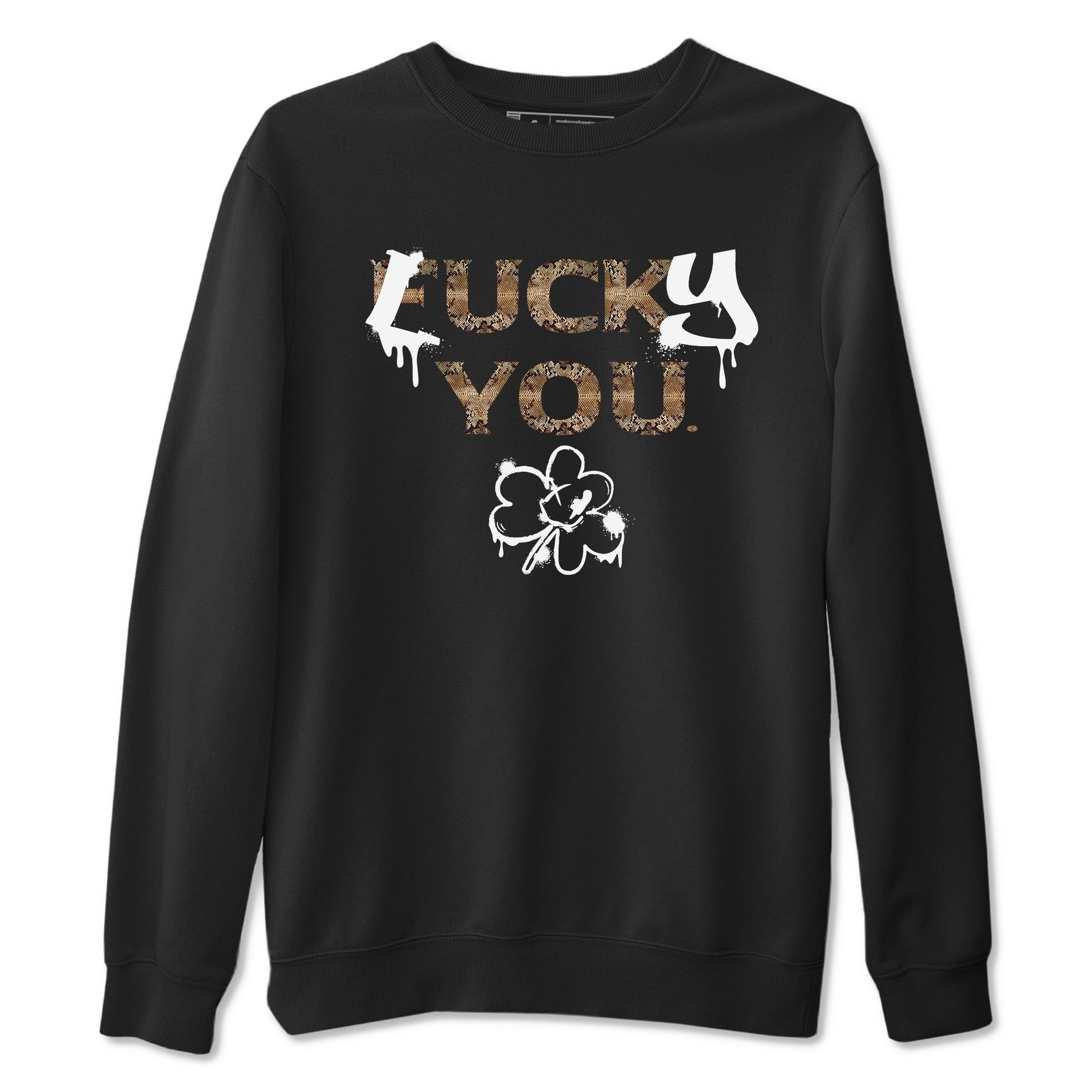 AF1 Ivory Snake shirt to match jordans Lucky You sneaker tees Air Force1 Ivory Snake SNRT Sneaker Release Tees unisex cotton Black 2 crew neck shirt