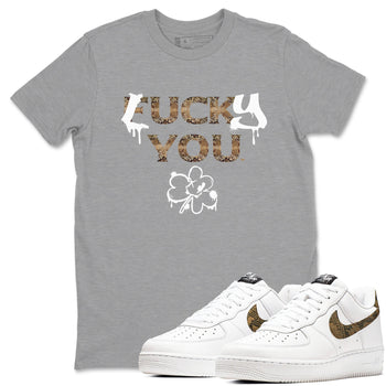 AF1 Ivory Snake shirt to match jordans Lucky You sneaker tees Air Force1 Ivory Snake SNRT Sneaker Release Tees unisex cotton Heather Grey 1 crew neck shirt
