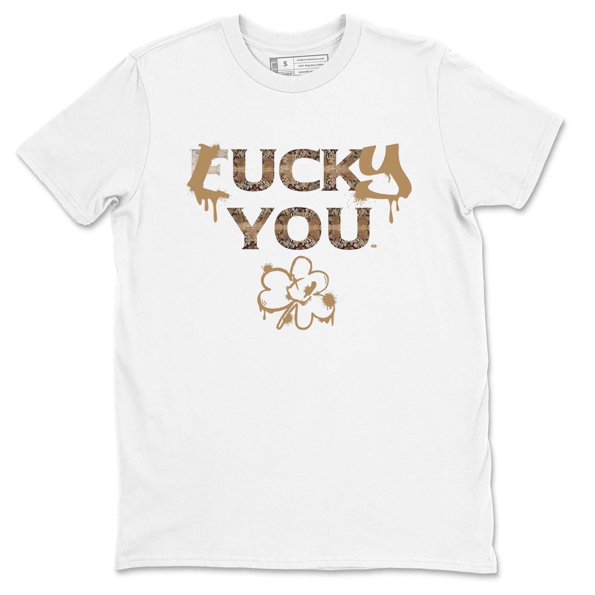 AF1 Ivory Snake shirt to match jordans Lucky You sneaker tees Air Force1 Ivory Snake SNRT Sneaker Release Tees unisex cotton White 2 crew neck shirt