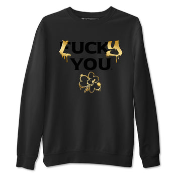 1s Black Metallic Gold shirts to match jordans Lucky You sneaker match tees Air Jordan 1 Black Metallic Gold SNRT Sneaker Release Tees unisex cotton Black 2 crew neck shirts