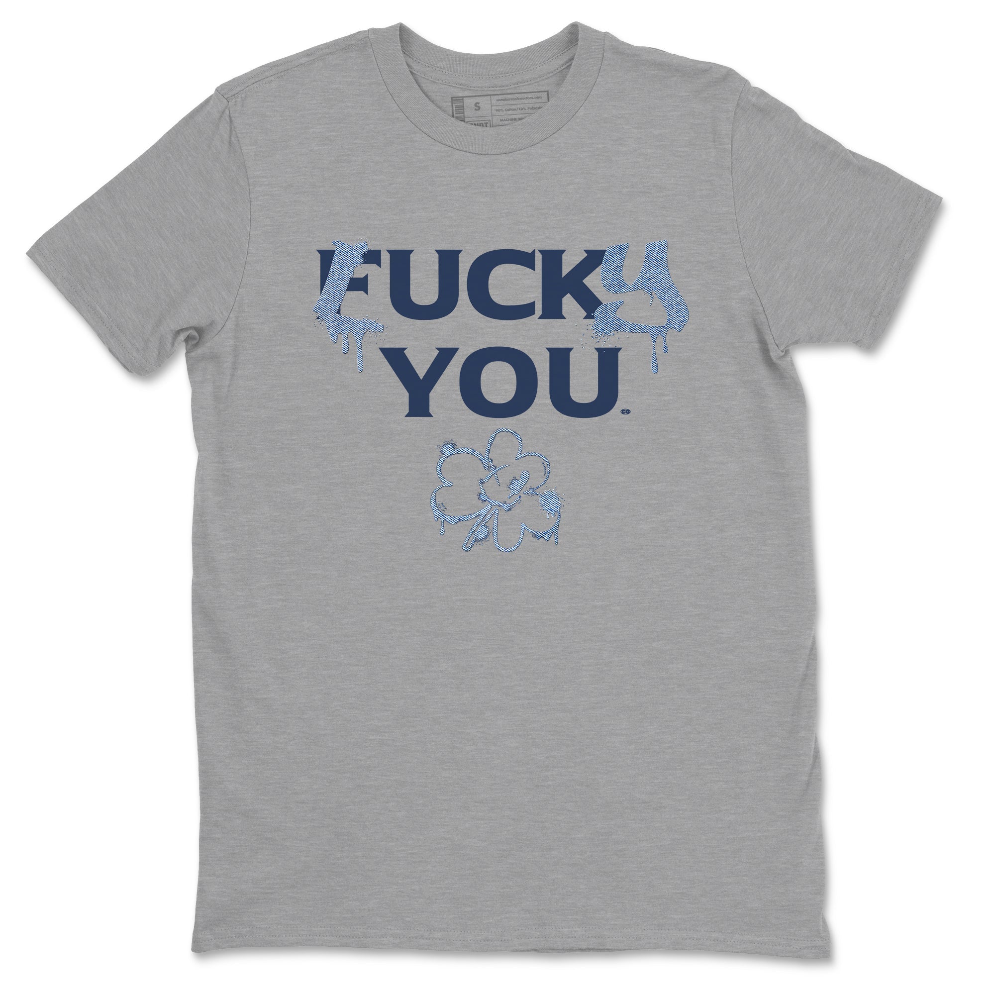 AJ 1 Denim shirts to match jordans Lucky You sneaker match tees Air Jordan 1 Denim SNRT Sneaker Tees streetwear brand Heather Grey 2 unisex cotton tee