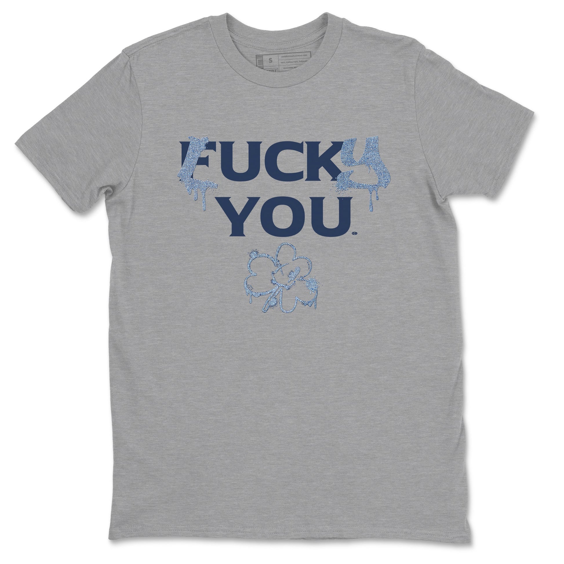 AJ 1 Denim shirts to match jordans Lucky You sneaker match tees Air Jordan 1 Denim SNRT Sneaker Tees streetwear brand Heather Grey 2 unisex cotton tee