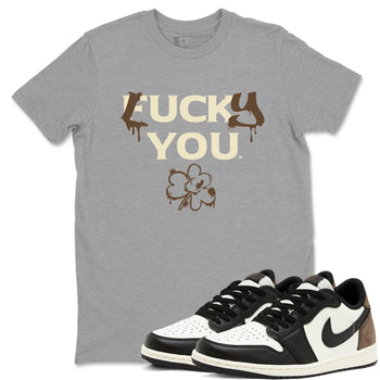 1s Mocha shirts to match jordans Lucky You sneaker match tees Air Jordan 1 Mocha match shoes to clothes SNRT Sneaker Tees unisex cotton Heather Grey 1 shirts