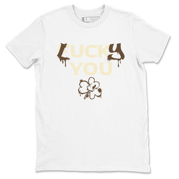 1s Mocha shirts to match jordans Lucky You sneaker match tees Air Jordan 1 Mocha match shoes to clothes SNRT Sneaker Tees unisex cotton White 2 shirts