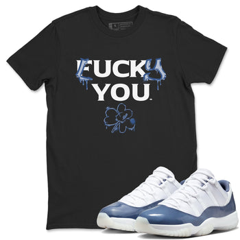 11s Diffused Blue Shirts To Match Jordans Lucky you sneaker match tees Air Jordan 11 Diffused Blue Tee SNRT Sneaker Release Tees unisex cotton Black 1 crew neck shirts