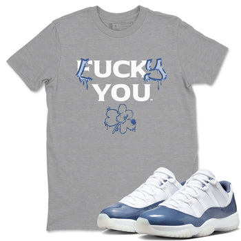 11s Diffused Blue Shirts To Match Jordans Lucky you sneaker match tees Air Jordan 11 Diffused Blue Tee SNRT Sneaker Release Tees unisex cotton Heather Grey 1 crew neck shirts