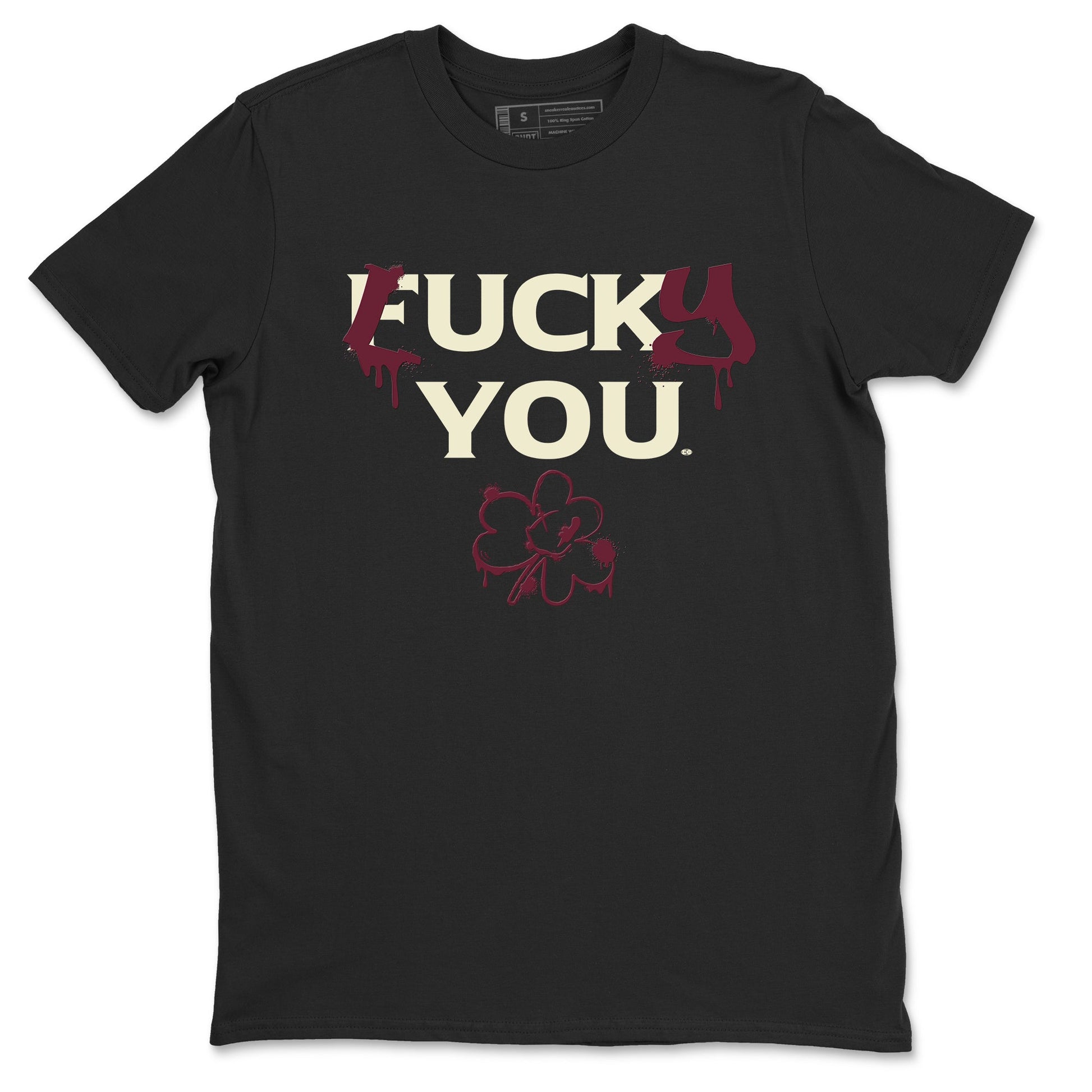 3s A Ma Maniere x Burgundy Crush shirts to match jordans Lucky You sneaker match tees Air Jordan 3 A Ma Maniere x Burgundy Crush SNRT Sneaker Tees streetwear brand Black 2 unisex cotton tee