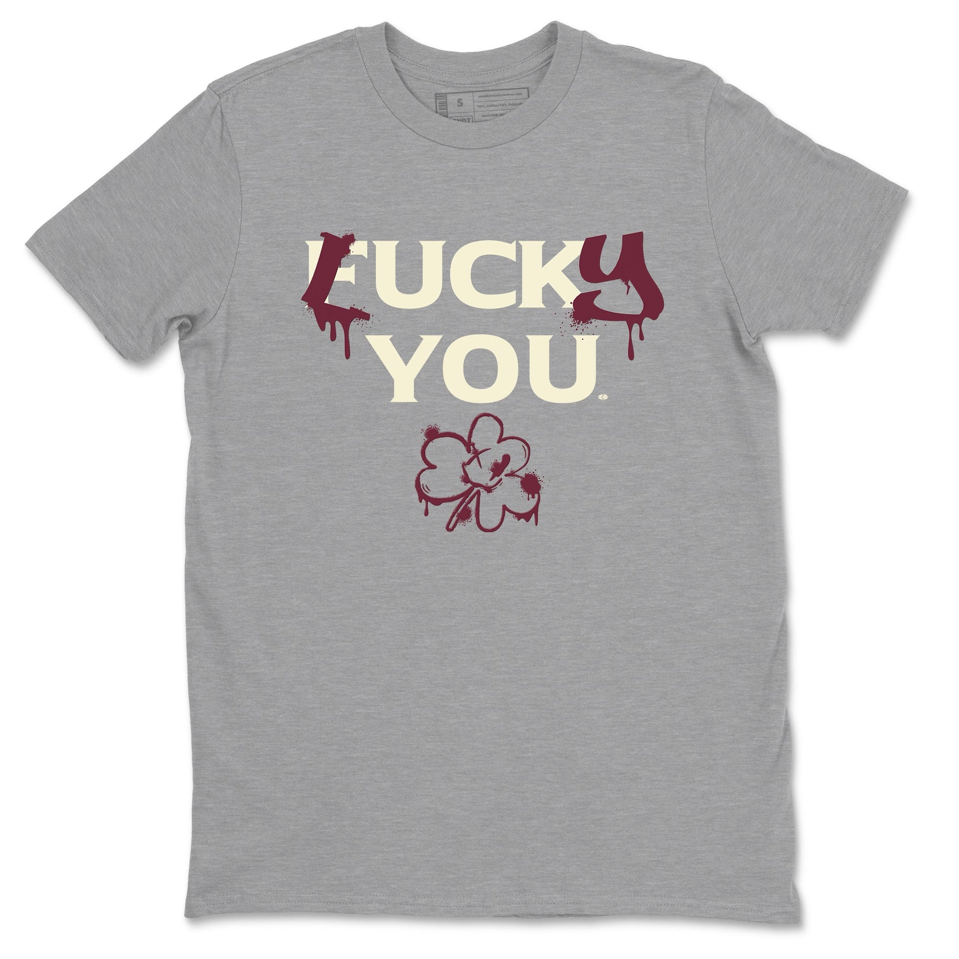 3s A Ma Maniere x Burgundy Crush shirts to match jordans Lucky You sneaker match tees Air Jordan 3 A Ma Maniere x Burgundy Crush SNRT Sneaker Tees streetwear brand Heather Grey 2 unisex cotton tee