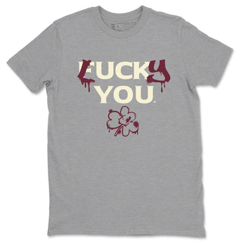 3s A Ma Maniere x Burgundy Crush shirts to match jordans Lucky You sneaker match tees Air Jordan 3 A Ma Maniere x Burgundy Crush SNRT Sneaker Tees streetwear brand Heather Grey 2 unisex cotton tee
