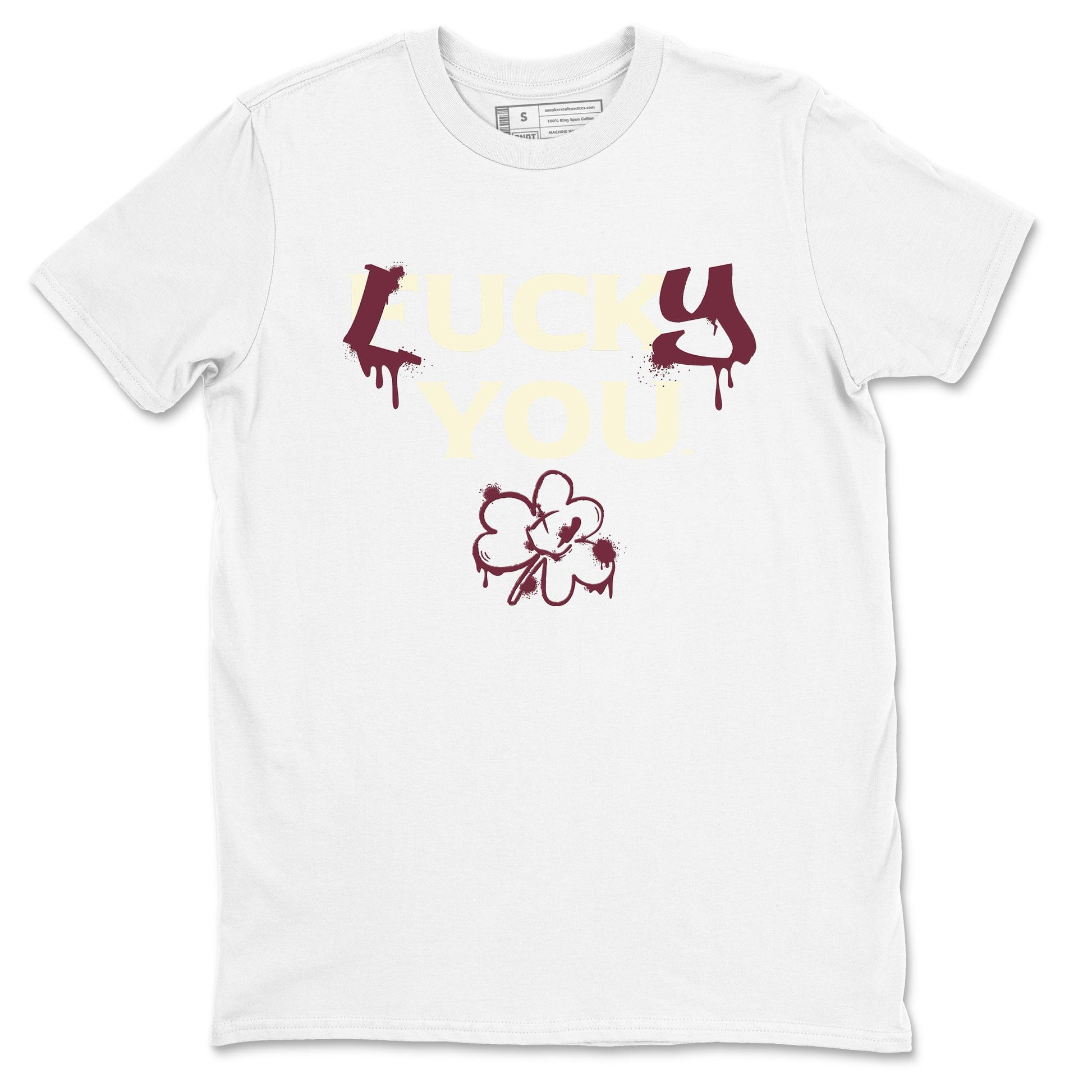 3s A Ma Maniere x Burgundy Crush shirts to match jordans Lucky You sneaker match tees Air Jordan 3 A Ma Maniere x Burgundy Crush SNRT Sneaker Tees streetwear brand White 2 unisex cotton tee