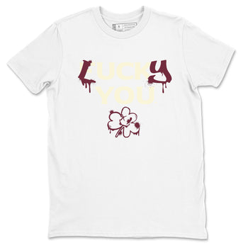 3s A Ma Maniere x Burgundy Crush shirts to match jordans Lucky You sneaker match tees Air Jordan 3 A Ma Maniere x Burgundy Crush SNRT Sneaker Tees streetwear brand White 2 unisex cotton tee