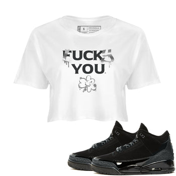 3s Black Cat shirts to match jordans Lucky You sneaker match tees Air Jordan 3 Retro Black Cat match shoes to clothes SNRT Sneaker Tees unisex cotton White 1 crop tee