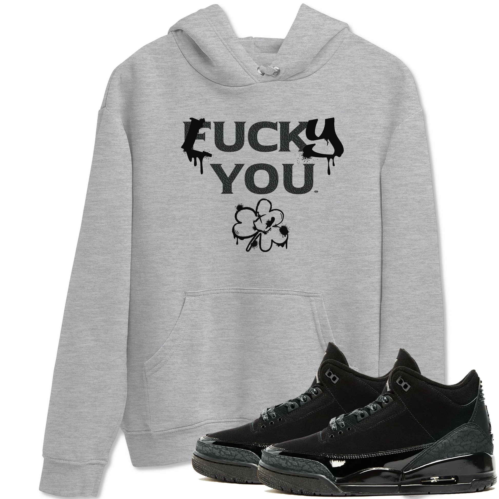 3s Black Cat shirts to match jordans Lucky You sneaker match tees Air Jordan 3 Retro Black Cat match shoes to clothes SNRT Sneaker Tees unisex cotton Heather Grey 1 shirts