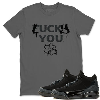 3s Black Cat shirts to match jordans Lucky You sneaker match tees Air Jordan 3 Retro Black Cat match shoes to clothes SNRT Sneaker Tees unisex cotton Cool Grey 1 shirts