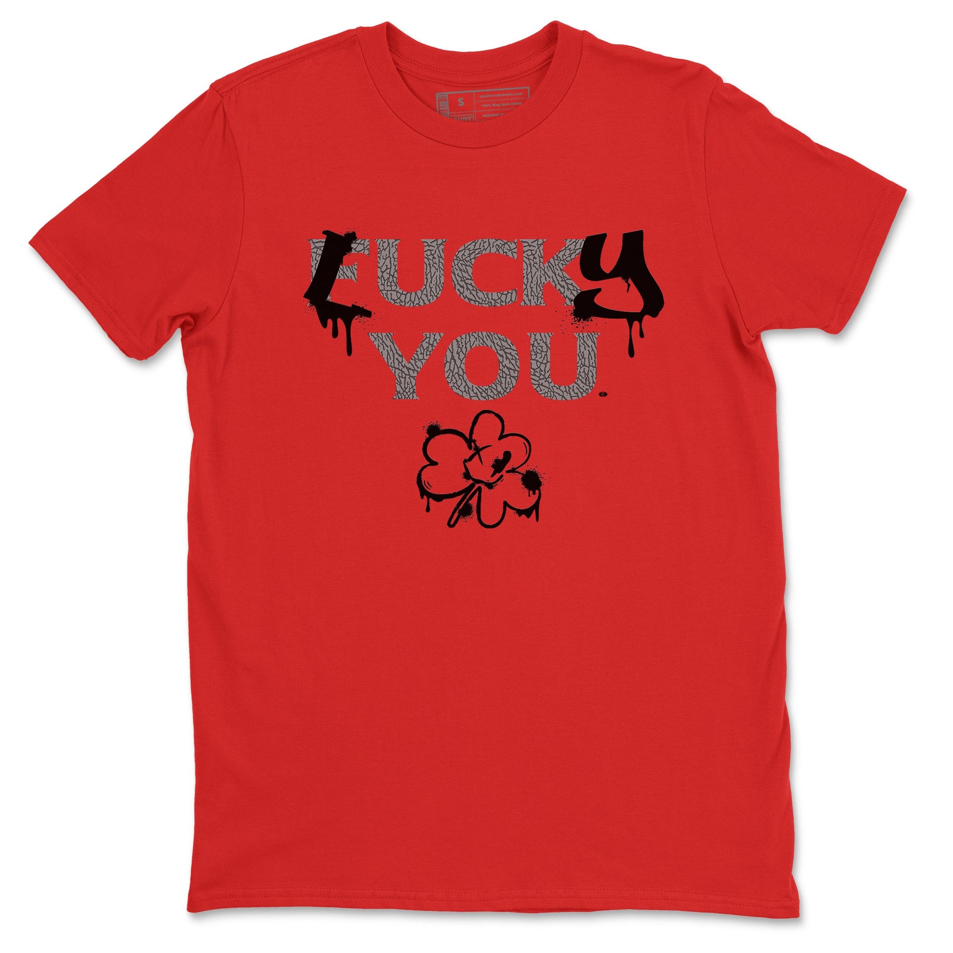 3s Black Cement shirts to match jordans Lucky You sneaker match tees Air Jordan 3 Retro OG Black Cement match shoes to clothes SNRT Sneaker Tees unisex cotton Red 2 shirts