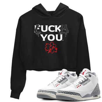 3s Cement Grey shirts to match jordans Lucky You sneaker match tees Air Jordan 3 Cement Grey match shoes to clothes SNRT Sneaker Tees unisex cotton Black 1 crop tee