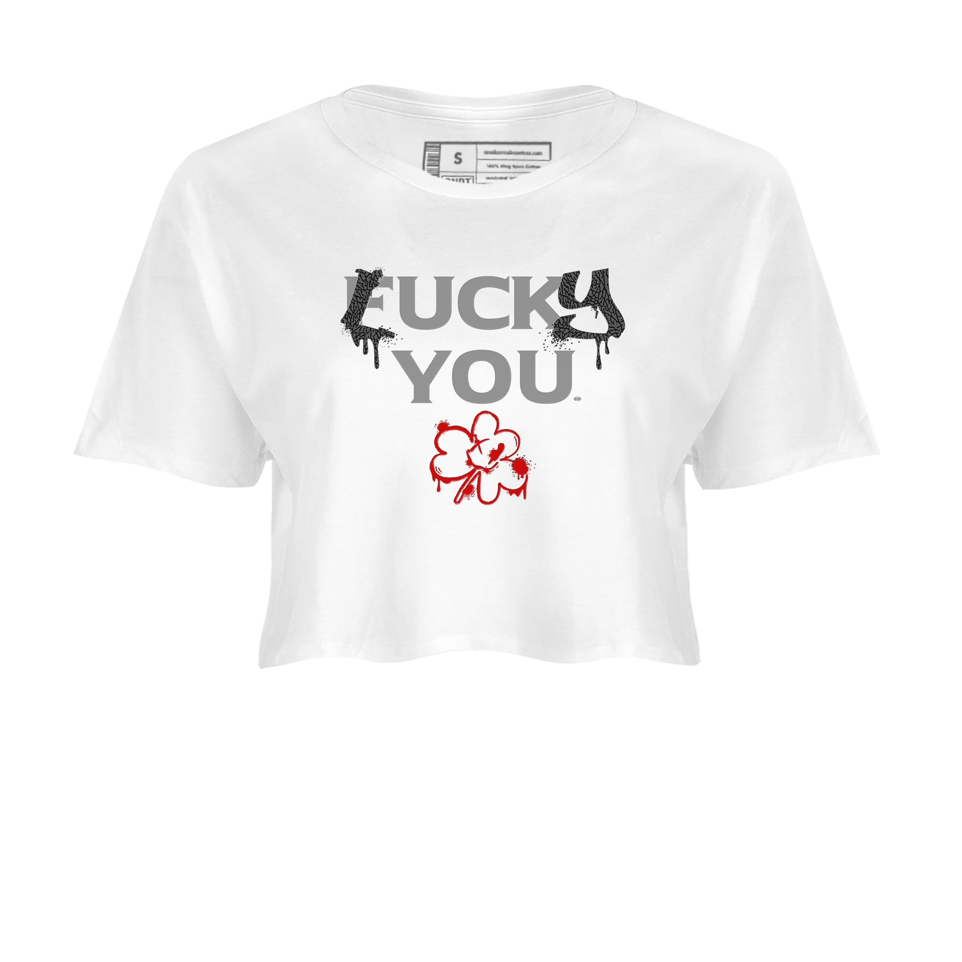 3s Cement Grey shirts to match jordans Lucky You sneaker match tees Air Jordan 3 Cement Grey match shoes to clothes SNRT Sneaker Tees unisex cotton White 2 crop tee