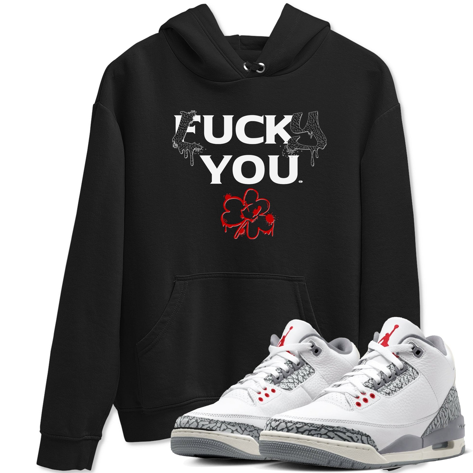 3s Cement Grey shirts to match jordans Lucky You sneaker match tees Air Jordan 3 Cement Grey match shoes to clothes SNRT Sneaker Tees unisex cotton Black 1 shirts