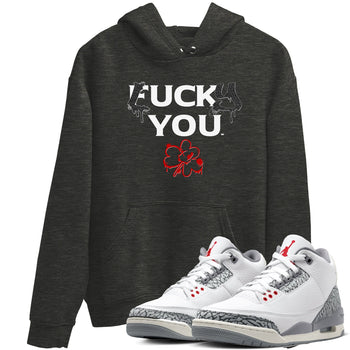 3s Cement Grey shirts to match jordans Lucky You sneaker match tees Air Jordan 3 Cement Grey match shoes to clothes SNRT Sneaker Tees unisex cotton Charcoal Heather 1 shirts