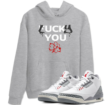 3s Cement Grey shirts to match jordans Lucky You sneaker match tees Air Jordan 3 Cement Grey match shoes to clothes SNRT Sneaker Tees unisex cotton Heather Grey 1 shirts