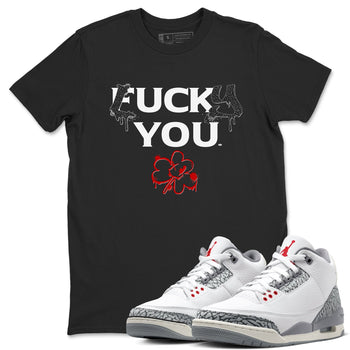 3s Cement Grey shirts to match jordans Lucky You sneaker match tees Air Jordan 3 Cement Grey match shoes to clothes SNRT Sneaker Tees unisex cotton Black 1 shirts