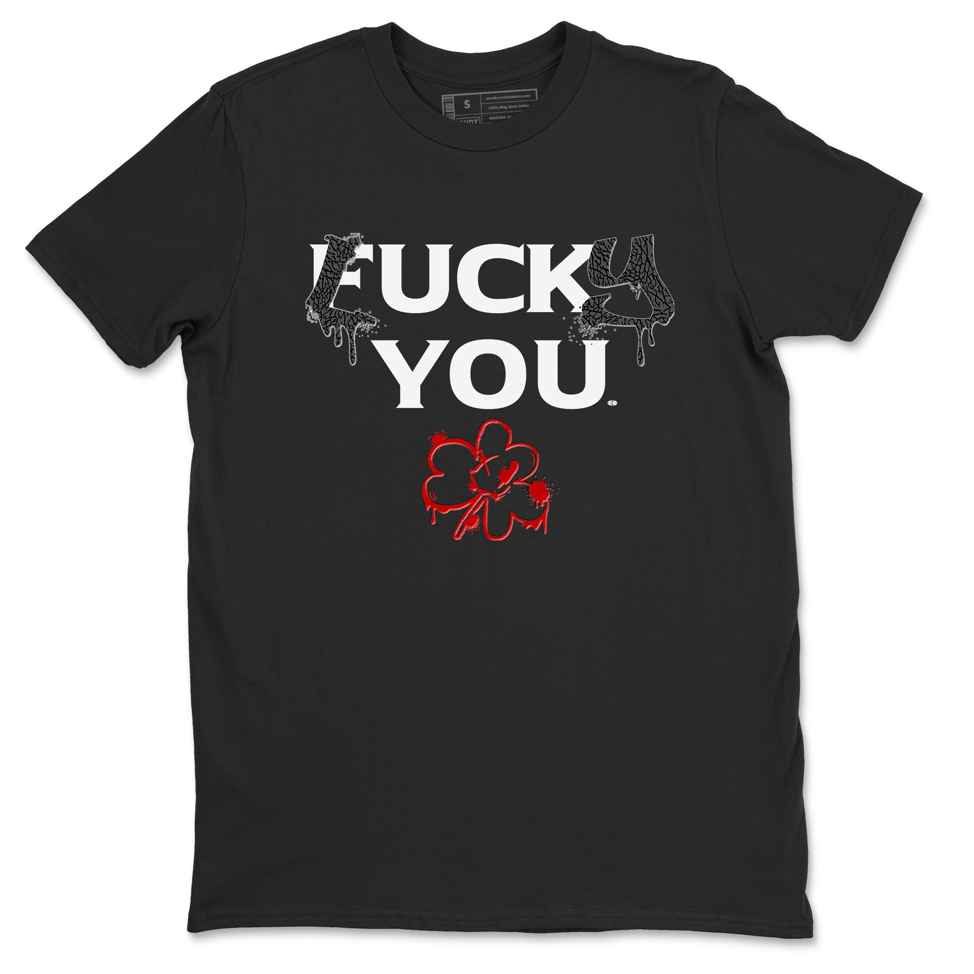 3s Cement Grey shirts to match jordans Lucky You sneaker match tees Air Jordan 3 Cement Grey match shoes to clothes SNRT Sneaker Tees unisex cotton Black 2 shirts