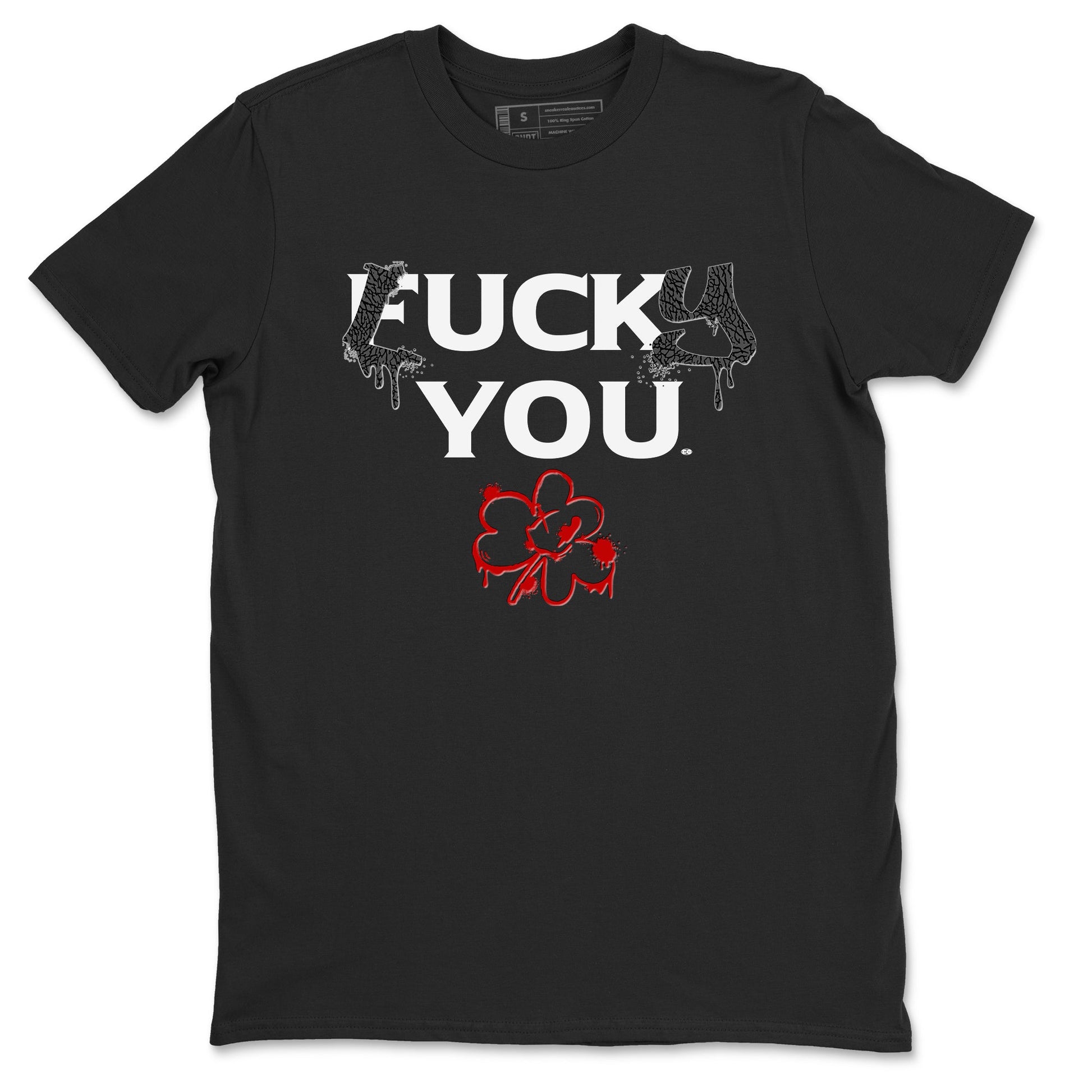 3s Cement Grey shirts to match jordans Lucky You sneaker match tees Air Jordan 3 Cement Grey match shoes to clothes SNRT Sneaker Tees unisex cotton Black 2 shirts