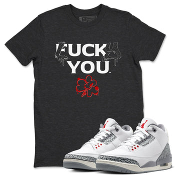 3s Cement Grey shirts to match jordans Lucky You sneaker match tees Air Jordan 3 Cement Grey match shoes to clothes SNRT Sneaker Tees unisex cotton Charcoal Heather 1 shirts