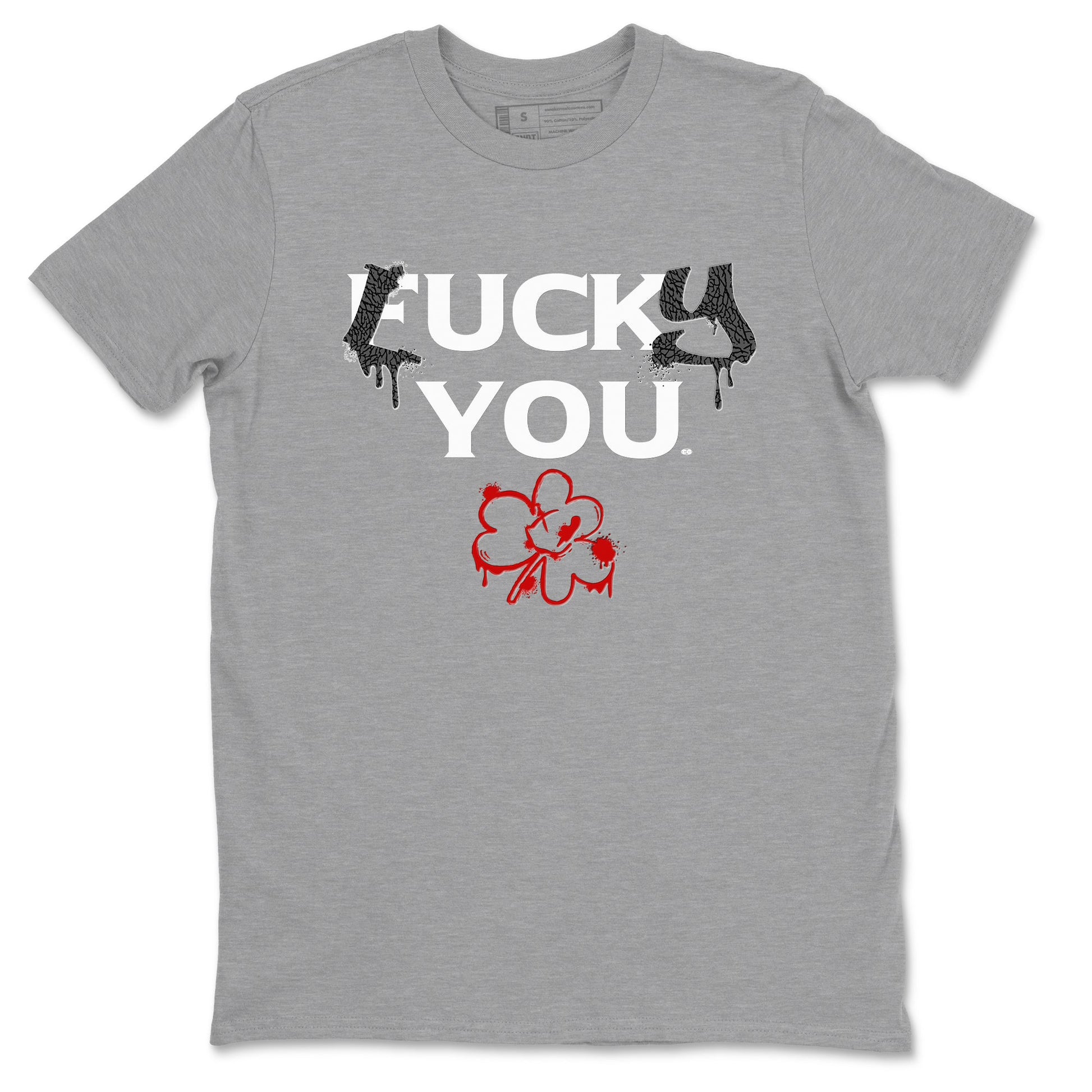 3s Cement Grey shirts to match jordans Lucky You sneaker match tees Air Jordan 3 Cement Grey match shoes to clothes SNRT Sneaker Tees unisex cotton Heather Grey 2 shirts