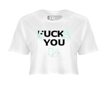 3s Green Glow shirt to match jordans Lucky You sneaker tees Air Jordan 3 Green Glow SNRT Sneaker Release Tees White 2 crop length shirt