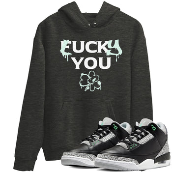 3s Green Glow shirt to match jordans Lucky You sneaker tees Air Jordan 3 Green Glow SNRT Sneaker Release Tees unisex cotton Charcoal Heather 1 crew neck shirt