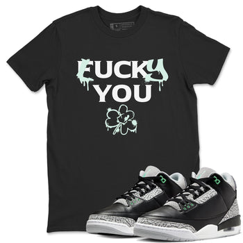 3s Green Glow shirt to match jordans Lucky You sneaker tees Air Jordan 3 Green Glow SNRT Sneaker Release Tees unisex cotton Black 1 crew neck shirt