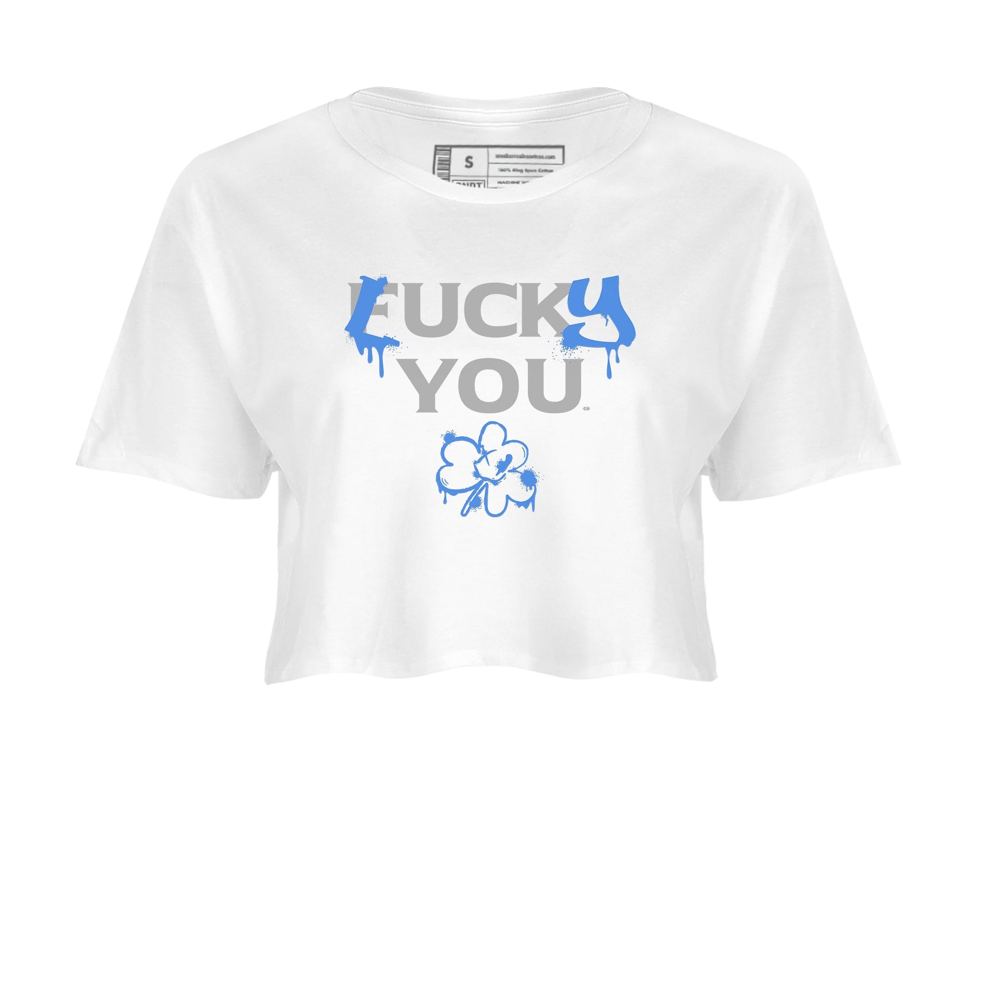 3s Lucky Shorts shirts to match jordans Lucky You sneaker match tees Air Jordan 3 Lucky Shorts match shoes to clothes SNRT Sneaker Tees unisex cotton White 2 crop tee