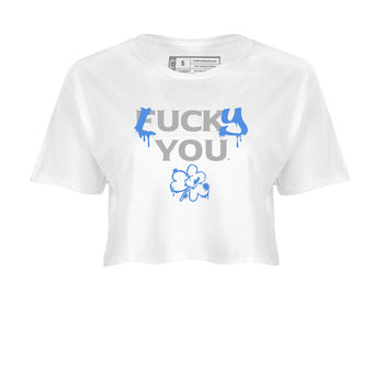 3s Lucky Shorts shirts to match jordans Lucky You sneaker match tees Air Jordan 3 Lucky Shorts match shoes to clothes SNRT Sneaker Tees unisex cotton White 2 crop tee