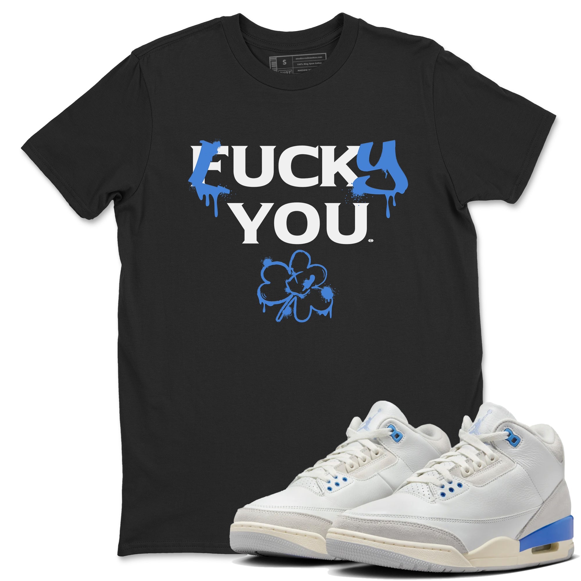 3s Lucky Shorts shirts to match jordans Lucky You sneaker match tees Air Jordan 3 Lucky Shorts match shoes to clothes SNRT Sneaker Tees unisex cotton Black 1 shirts