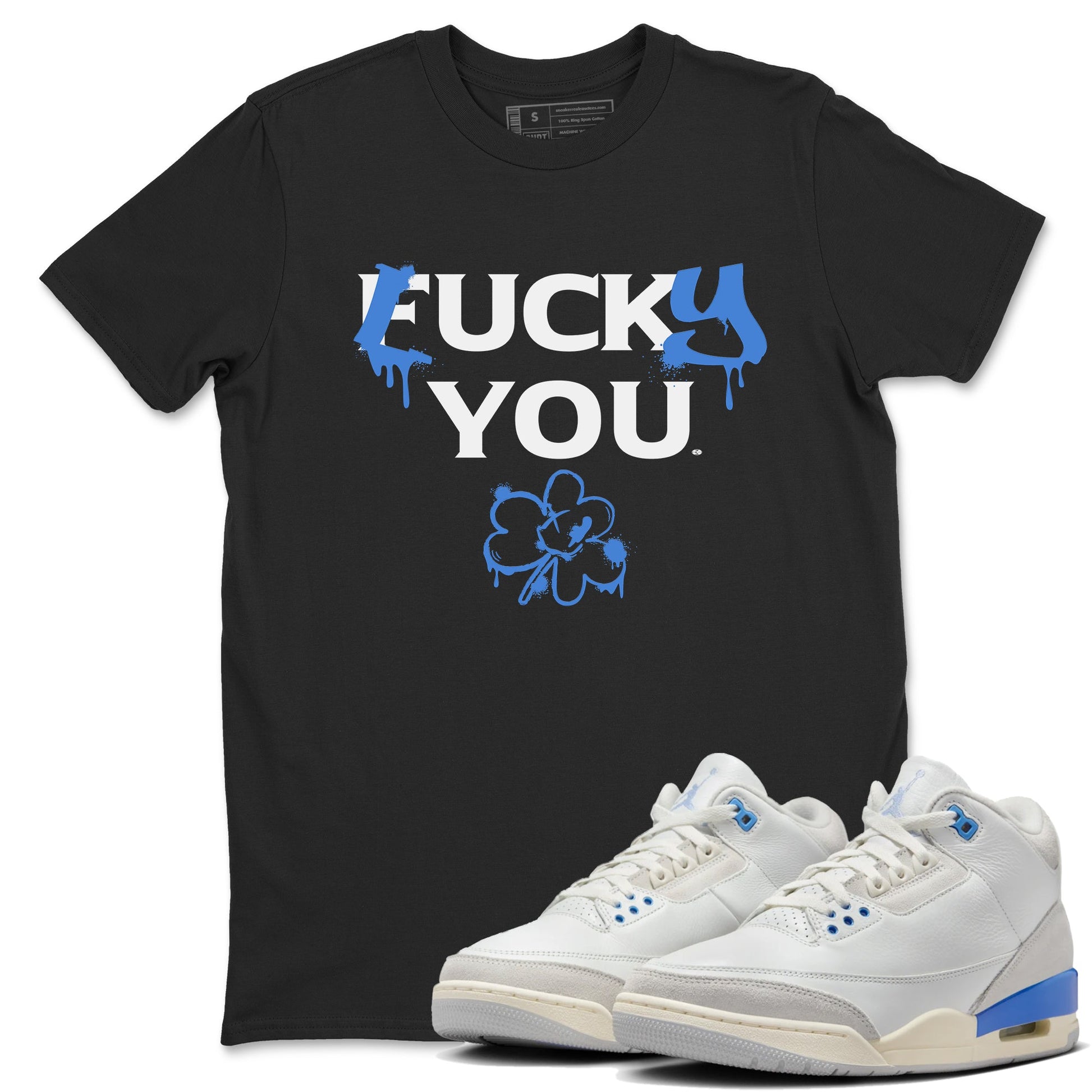 3s Lucky Shorts shirts to match jordans Lucky You sneaker match tees Air Jordan 3 Lucky Shorts match shoes to clothes SNRT Sneaker Tees unisex cotton Black 1 shirts
