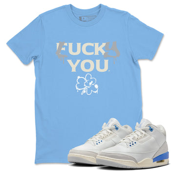 3s Lucky Shorts shirts to match jordans Lucky You sneaker match tees Air Jordan 3 Lucky Shorts match shoes to clothes SNRT Sneaker Tees unisex cotton Carolina Blue 1 shirts