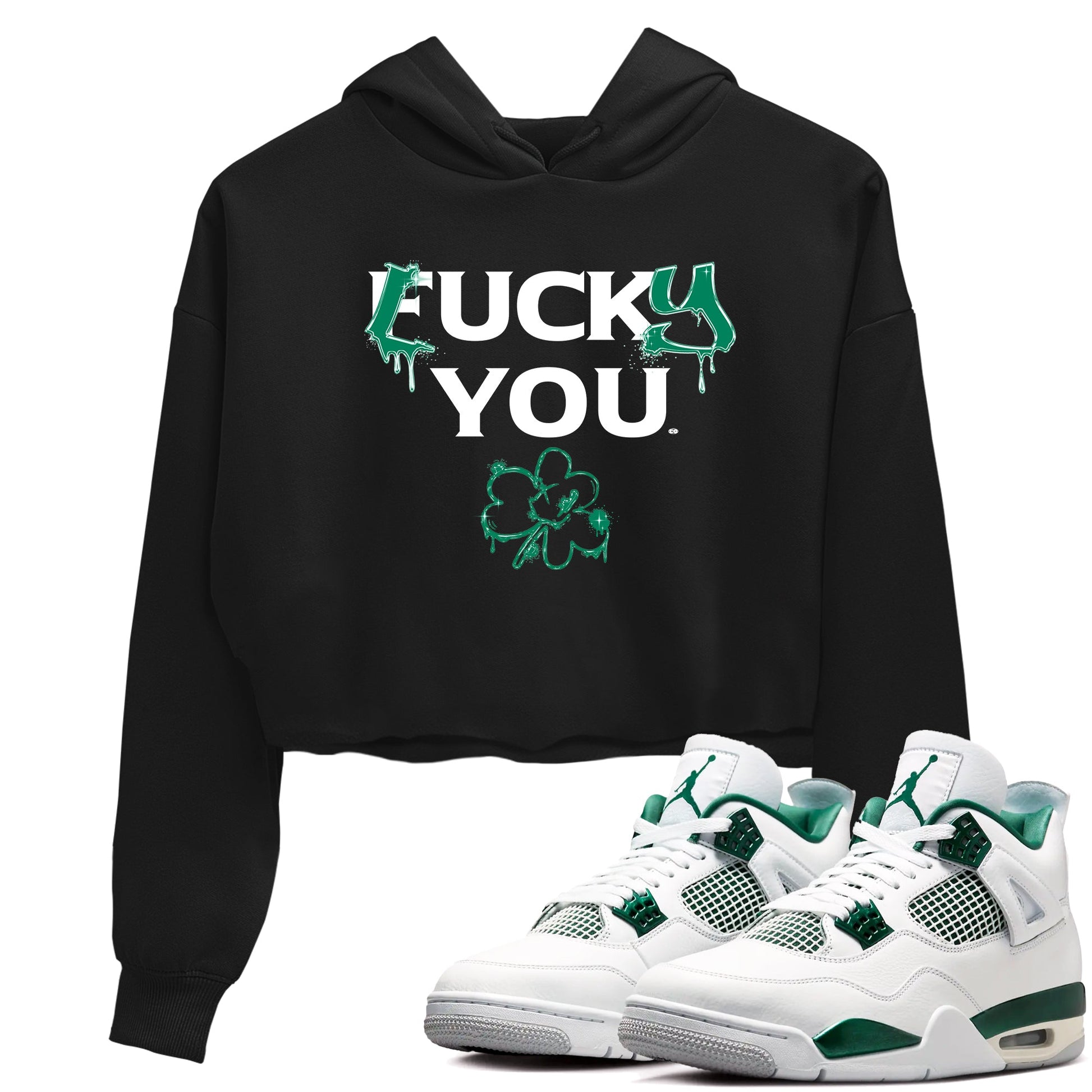 4s Oxidized Green shirts to match jordans Lucky You sneaker match tees Air Jordan 4 Oxidized Green SNRT Sneaker Tees streetwear brand Black 1 crop tee