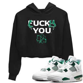 4s Oxidized Green shirts to match jordans Lucky You sneaker match tees Air Jordan 4 Oxidized Green SNRT Sneaker Tees streetwear brand Black 1 crop tee