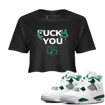 4s Oxidized Green shirts to match jordans Lucky You sneaker match tees Air Jordan 4 Oxidized Green SNRT Sneaker Tees streetwear brand Black 1 crop tee