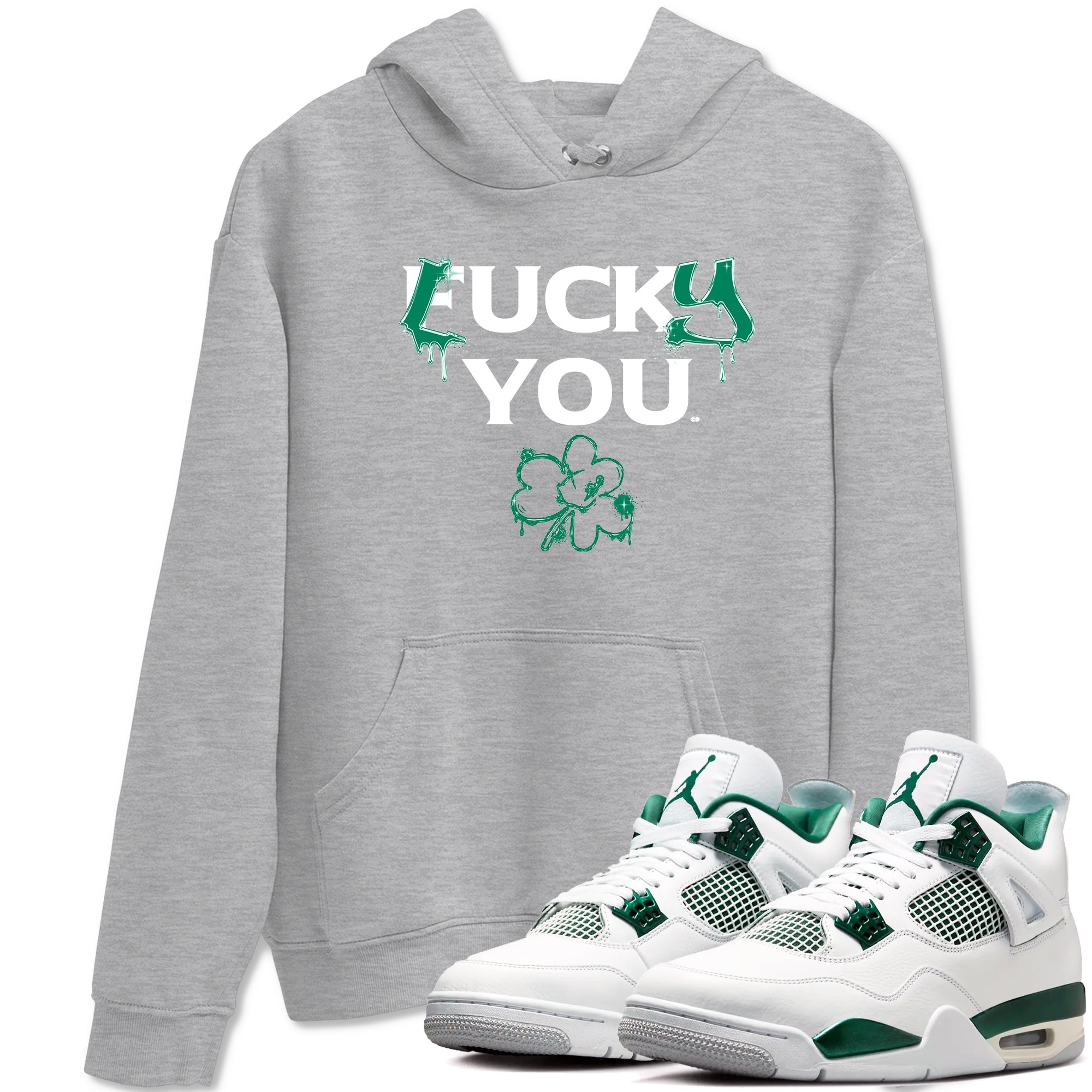 4s Oxidized Green shirts to match jordans Lucky You sneaker match tees Air Jordan 4 Oxidized Green SNRT Sneaker Tees streetwear brand Heather Grey 1 unisex cotton tee