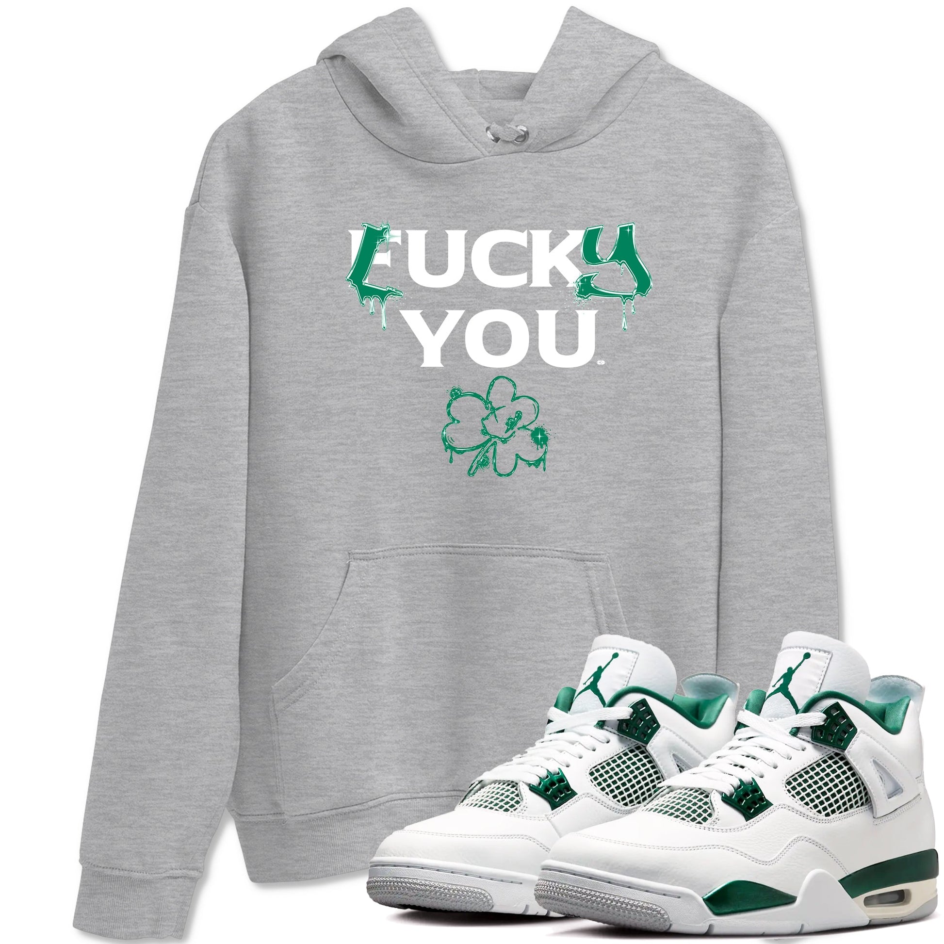 4s Oxidized Green shirts to match jordans Lucky You sneaker match tees Air Jordan 4 Oxidized Green SNRT Sneaker Tees streetwear brand Heather Grey 1 unisex cotton tee
