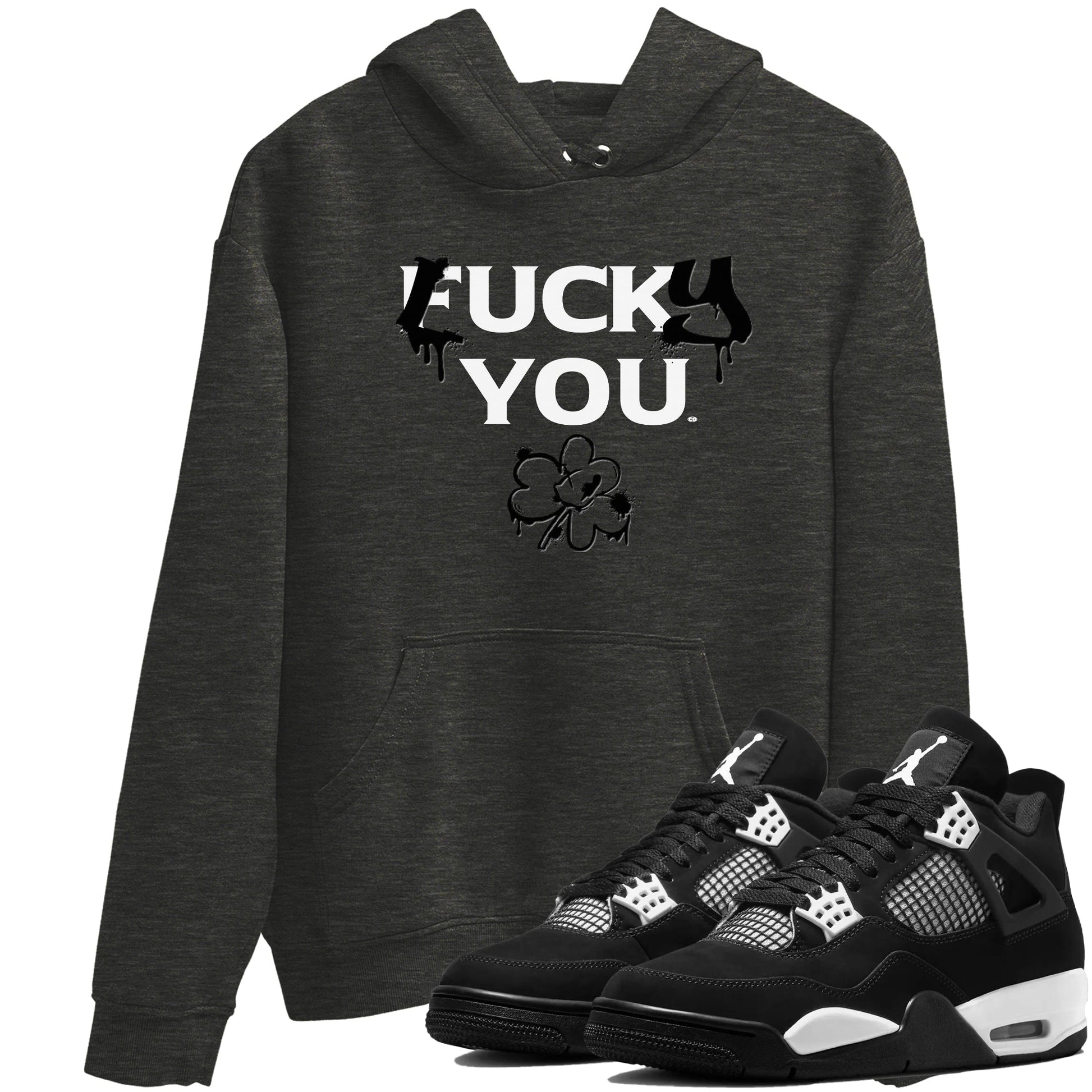 4s White Thunder shirts to match jordans Lucky You sneaker match tees Air Jordan 4 White Thunder SNRT Sneaker Release Tees unisex cotton Charcoal Heather 1 crew neck shirts