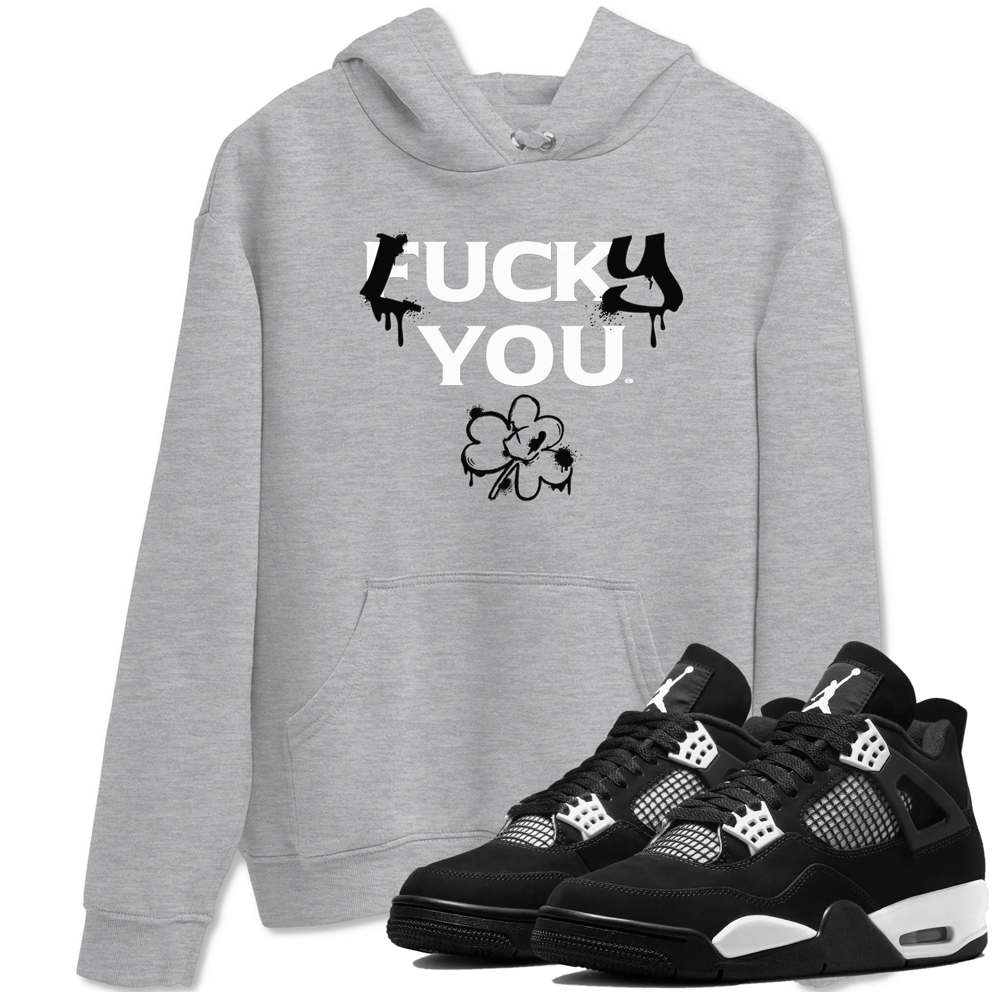 4s White Thunder shirts to match jordans Lucky You sneaker match tees Air Jordan 4 White Thunder SNRT Sneaker Release Tees unisex cotton Heather Grey 1 crew neck shirts