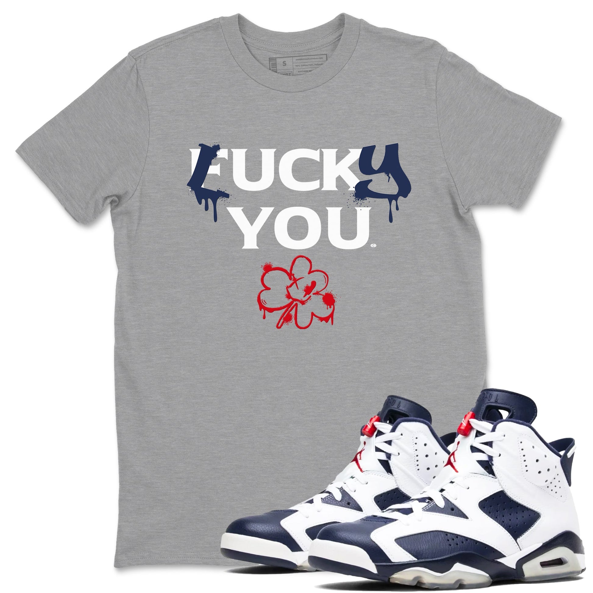 6s White And Midnight Navy shirts to match jordans Lucky You sneaker match tees Air Jordan 6 White And Midnight Navy SNRT Sneaker Release Tees unisex cotton Heather Grey 1 crew neck shirts